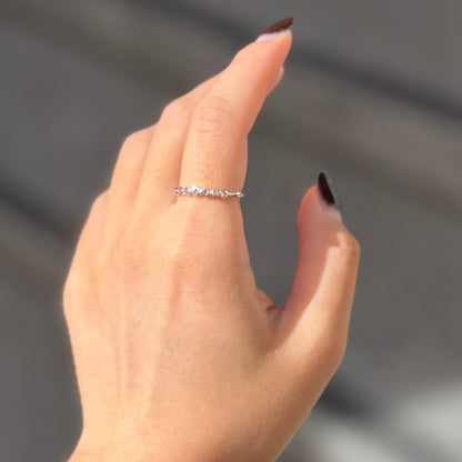 White topaz ring 12