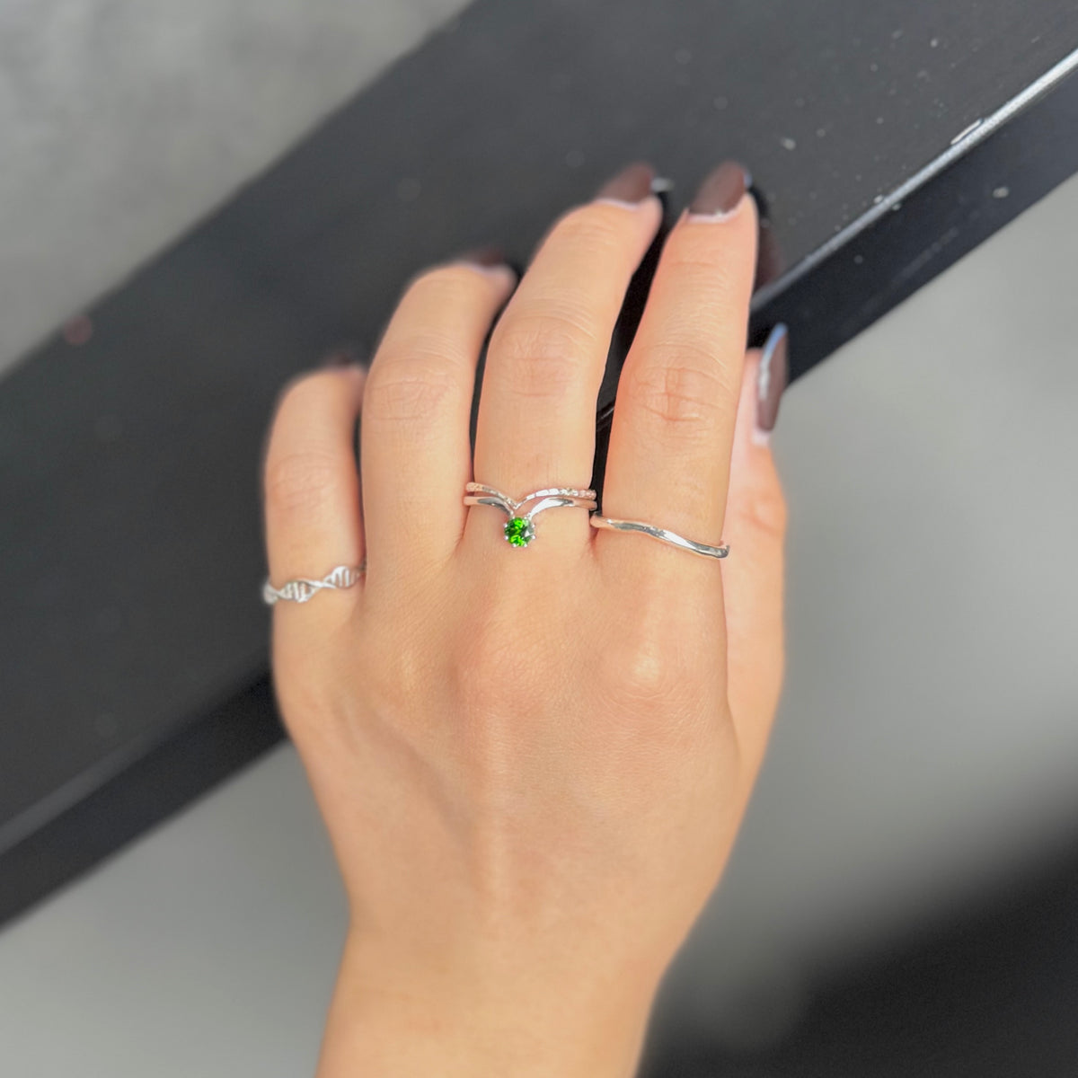 Silver925 V design ring 7