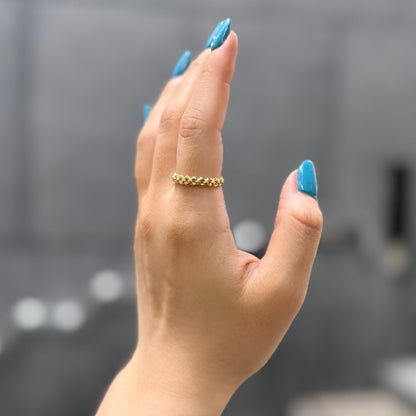 Brass star plain ring 9