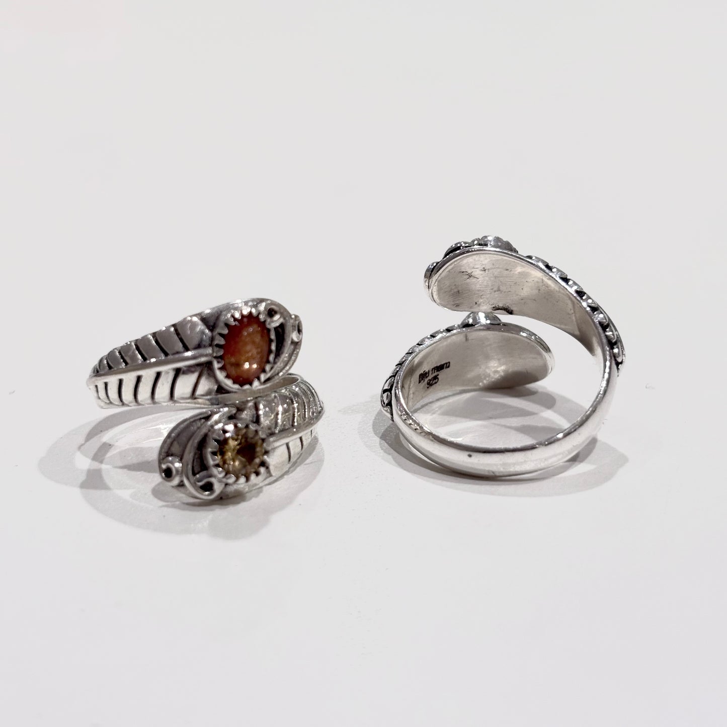Silver925 2stone ring 17