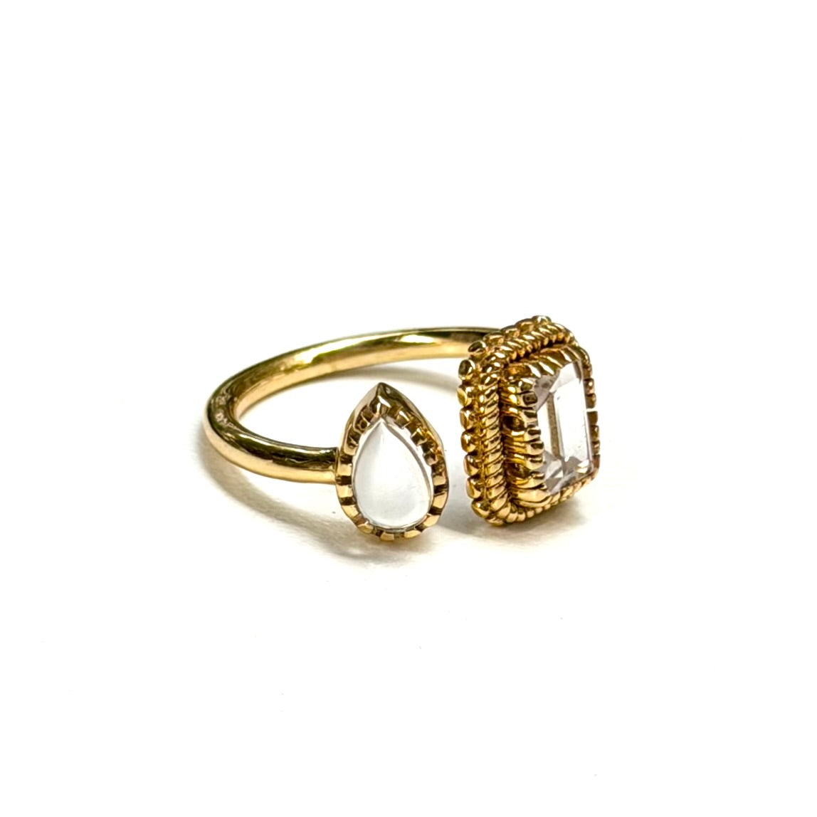 Brass 2stone ring 15