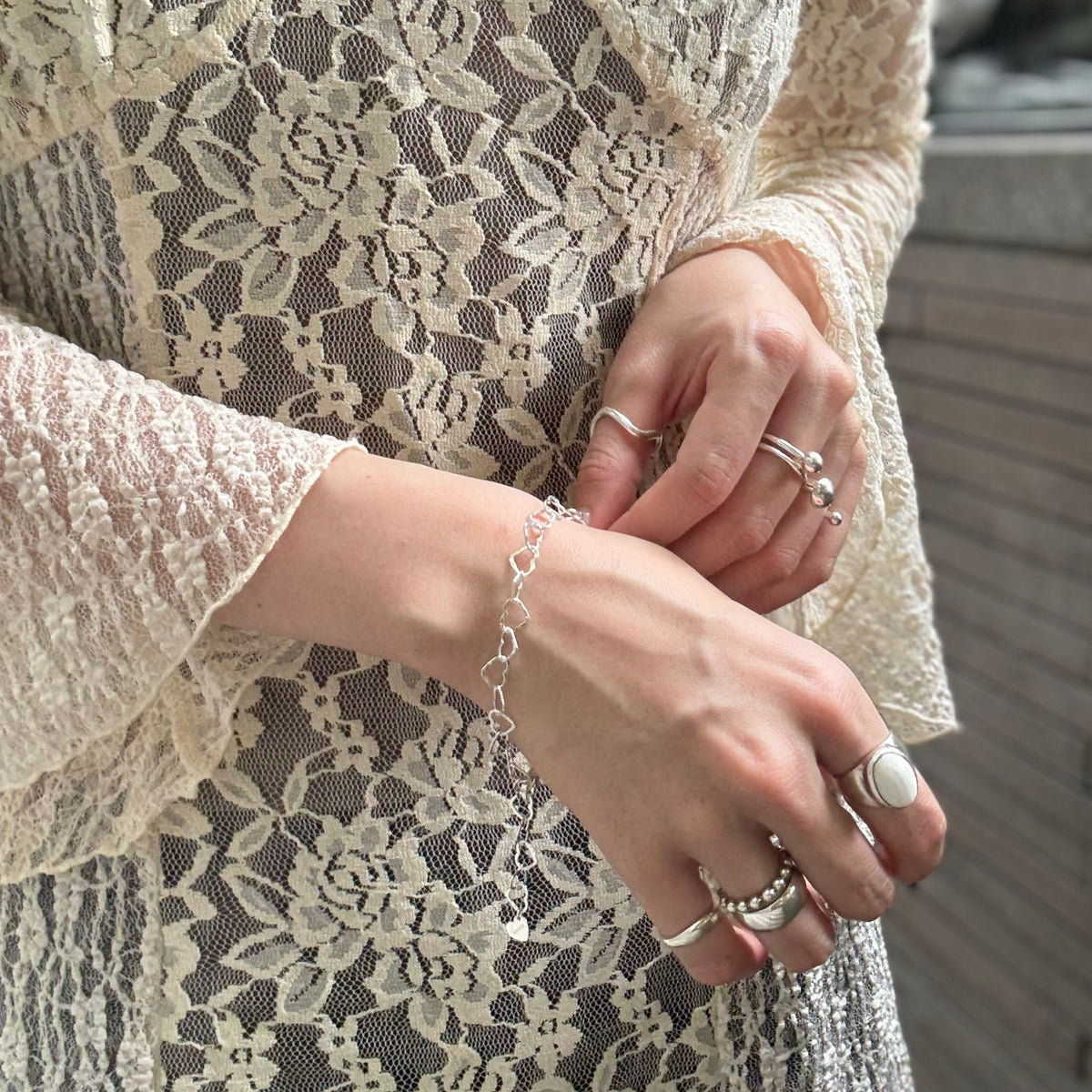 Silver925 chain bracelet《Heart》