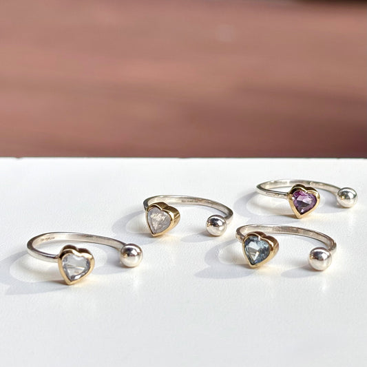 Heart fork ring 11