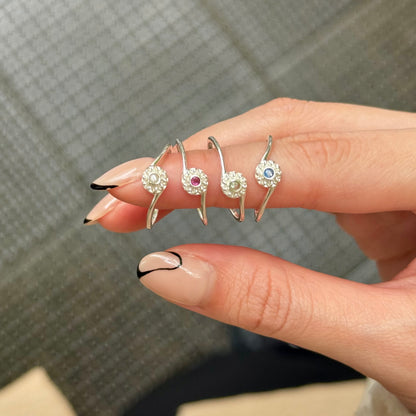 Flower design ring 9