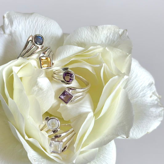Silver925 2stone ring 14