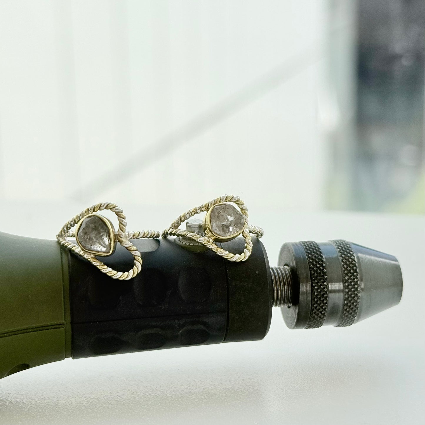 Herkimer diamond ring 13