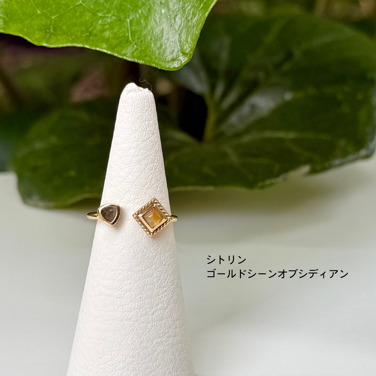 Brass 2stone ring 8