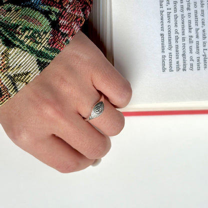 Moon & Star plain ring