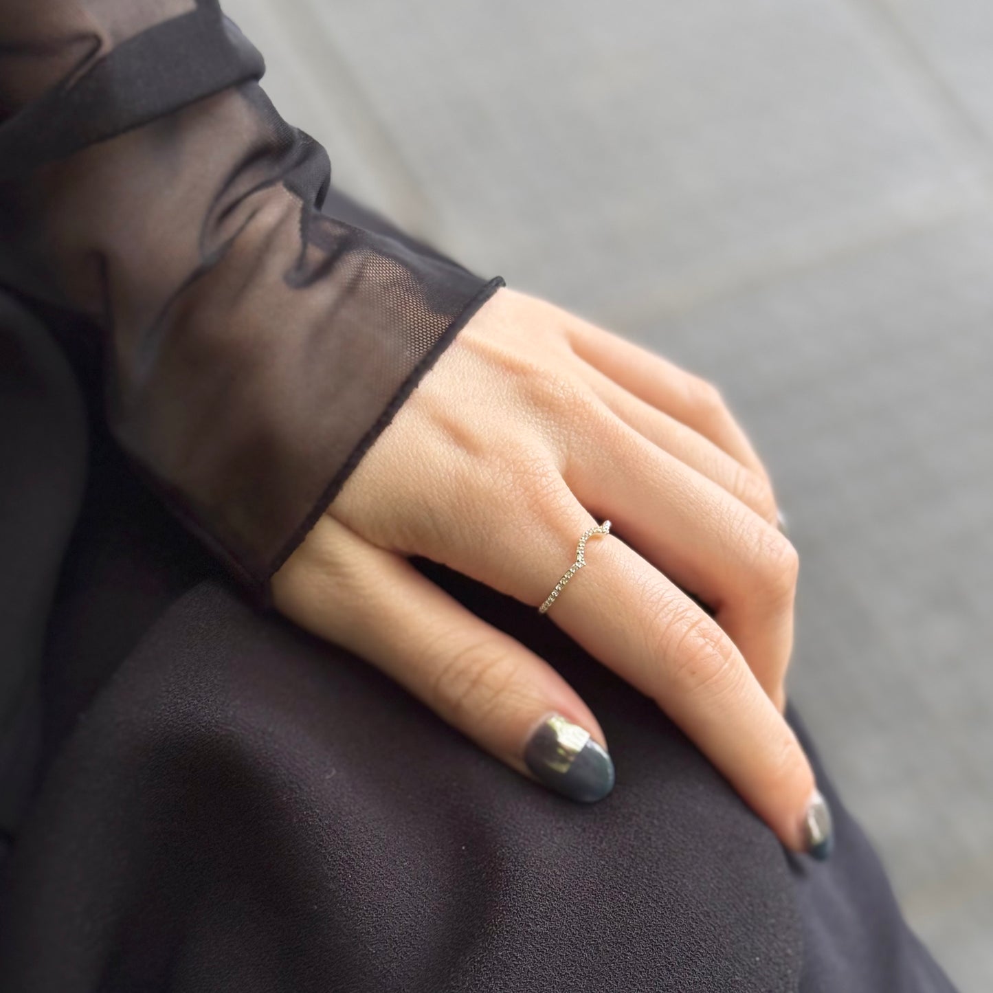【Bijumam poco】White topaz ring 7