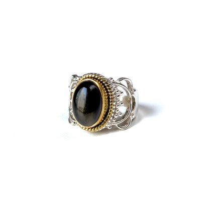 Connect ring〈 Black ＆ Gold 〉