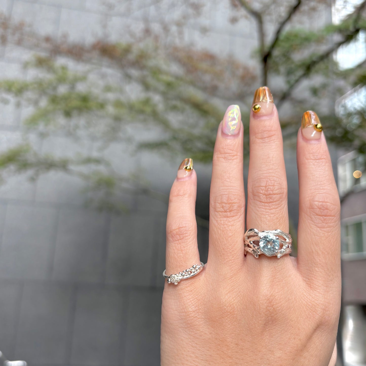 Botanical design ring