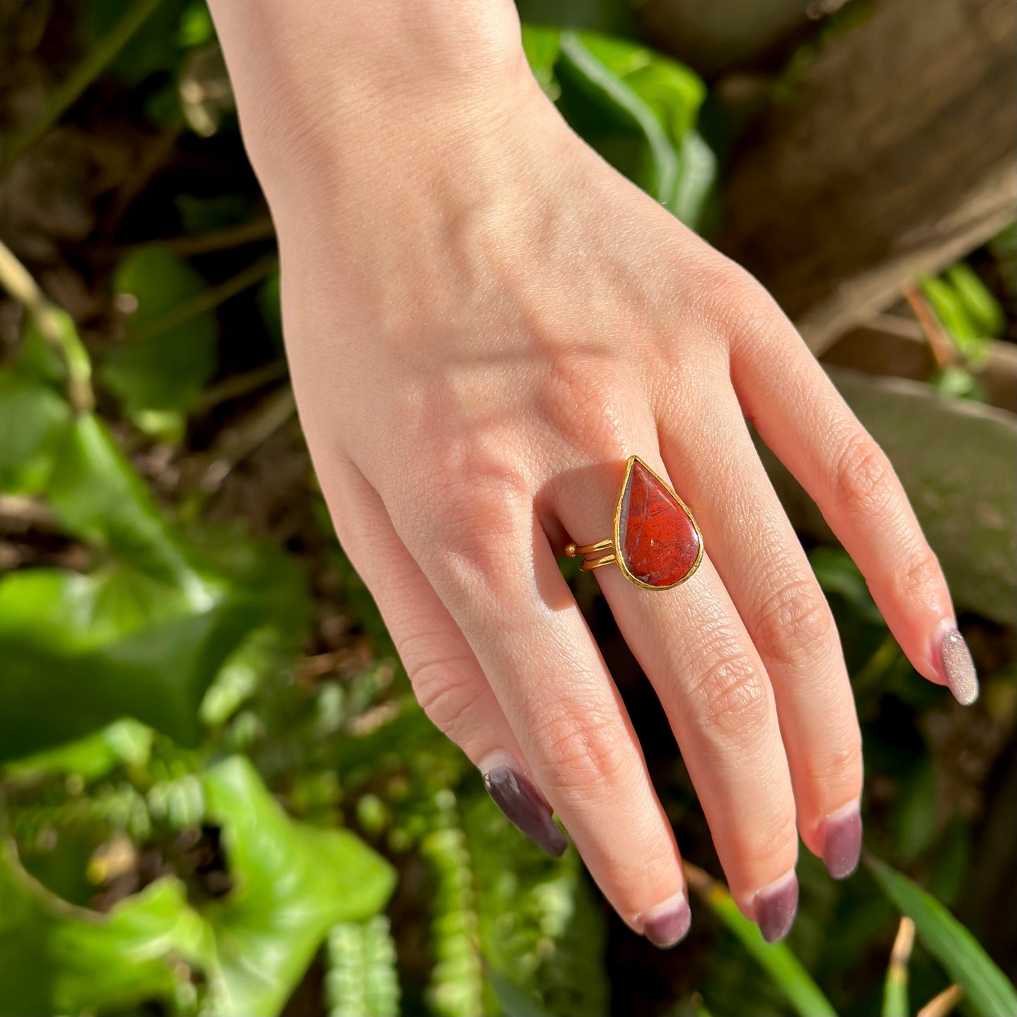 Brass 1stone ring