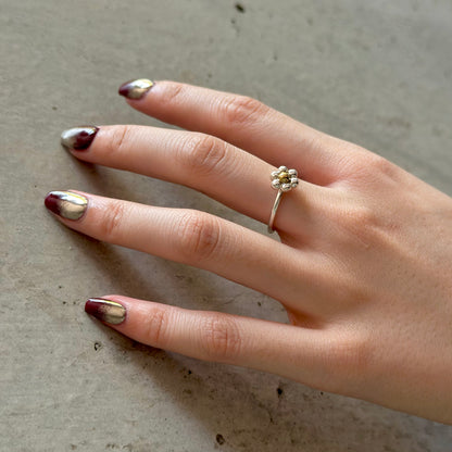 Flower plain ring 19