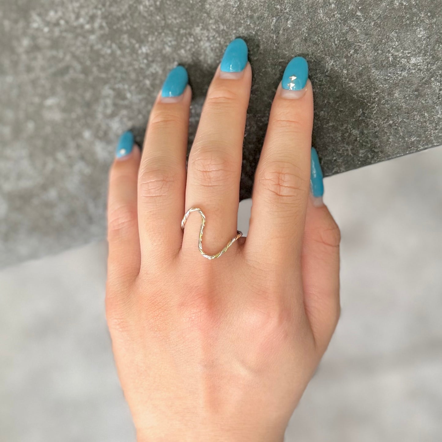 Silver925×Brass plain ring 9