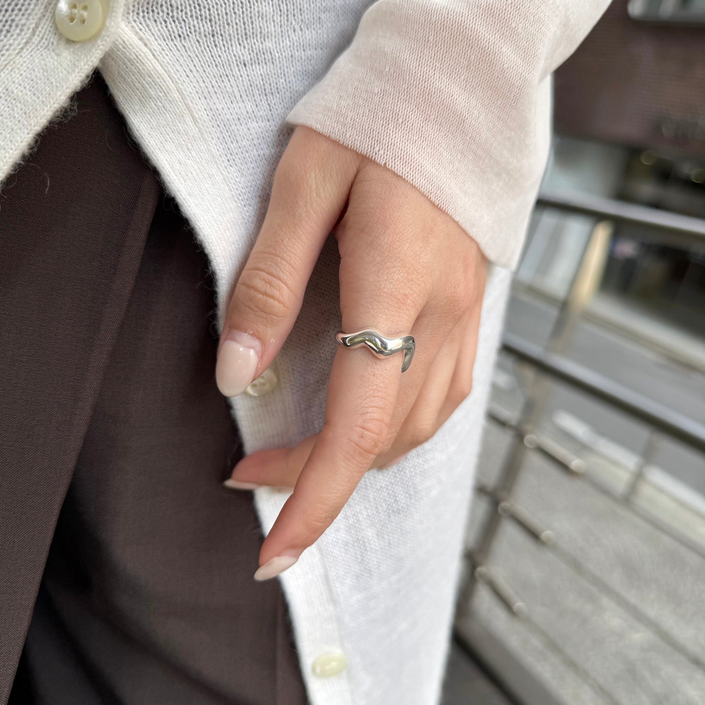Silver925 plain ring 1