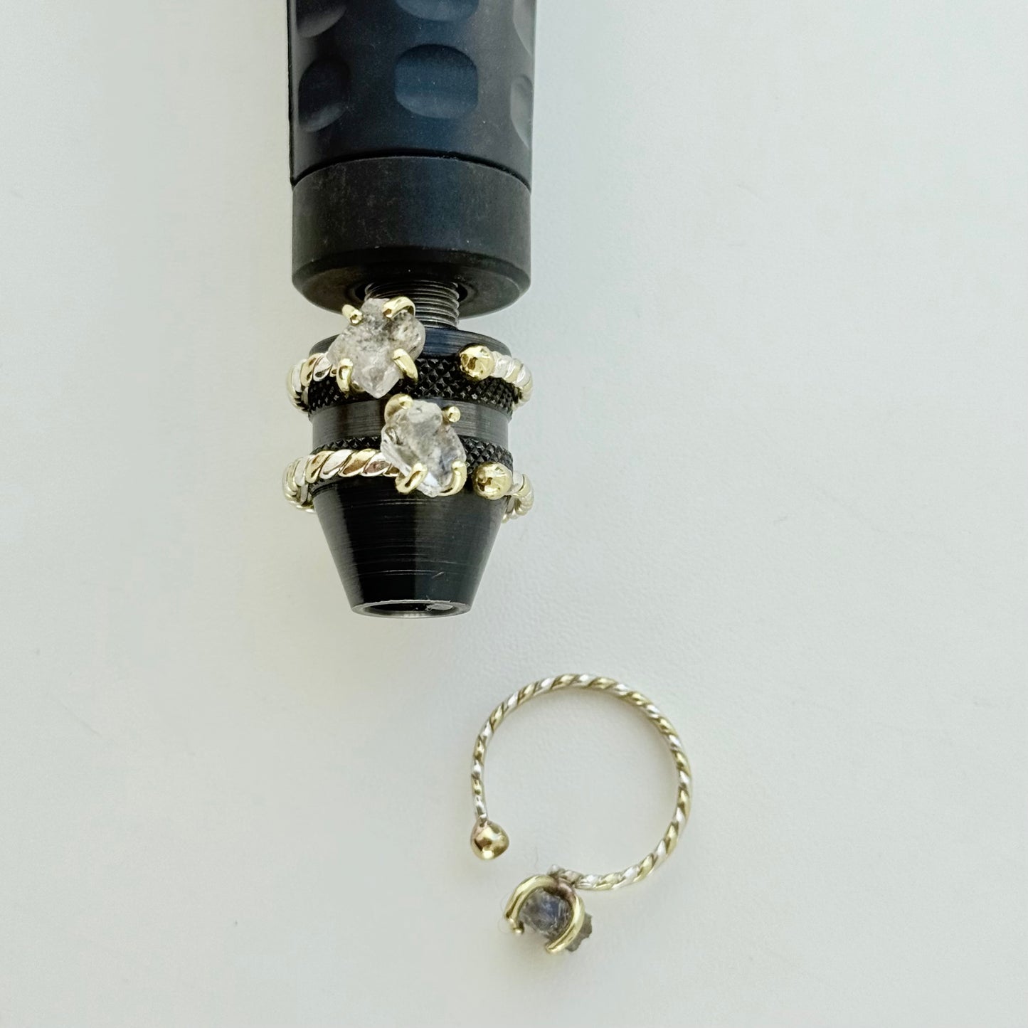 Herkimer diamond ring 11