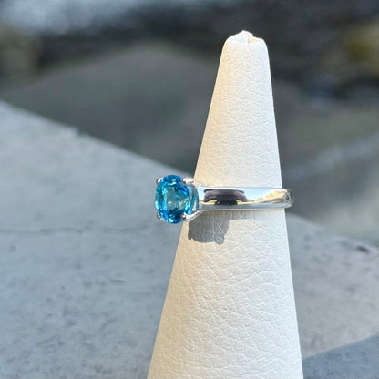 Swiss Blue topaz ring