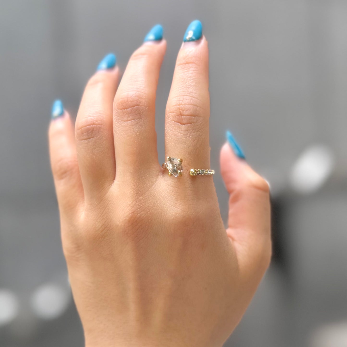 Herkimer diamond ring 11