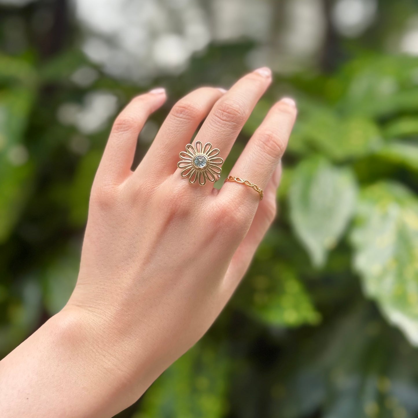 Flower design ring 13