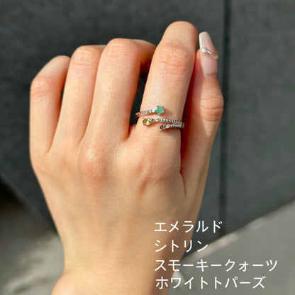 【Biju mam poco】3stone ring