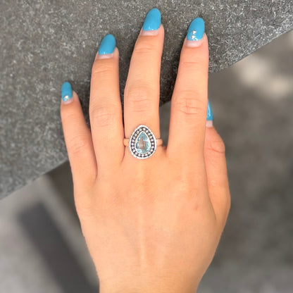 Blue topaz ring