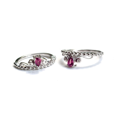 【Biju mam poco】Tiara ring -Rhodolite Garnet-