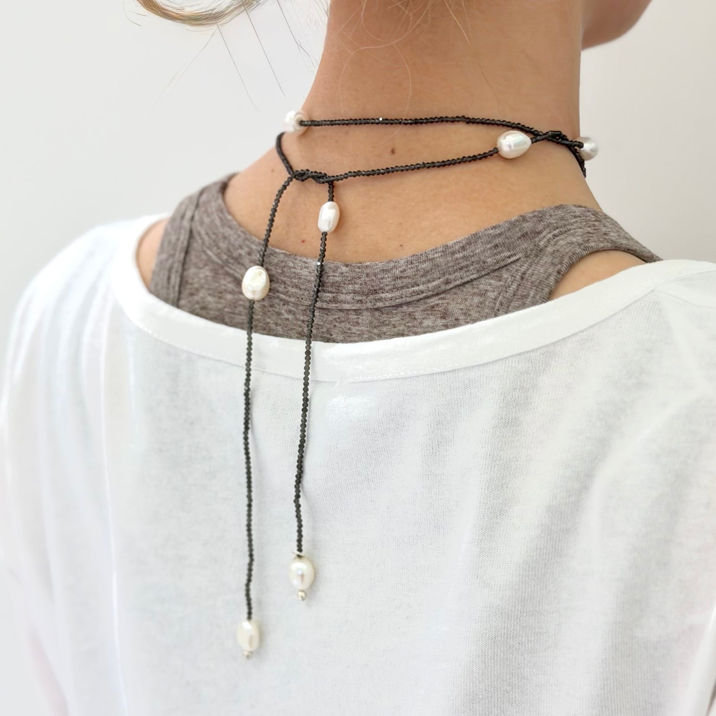 Pearl×Stone necklace 4