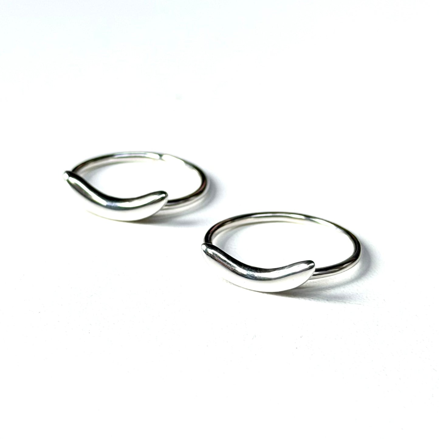Moon plain ring 9