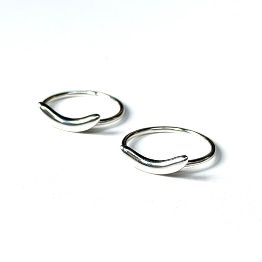 Moon plain ring 9