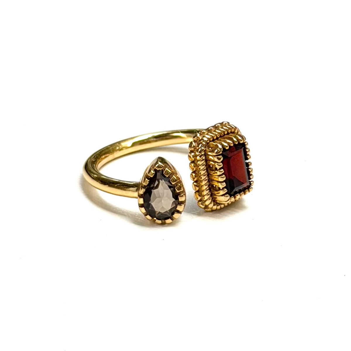 Brass 2stone ring 15