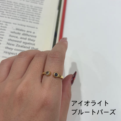 Brass 2stone ring 2