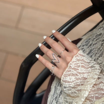 Heart plain ring 75