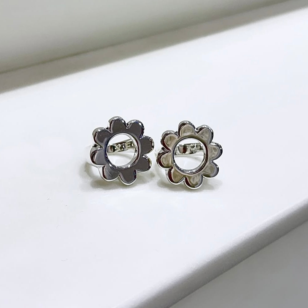 Flower plain ring 5