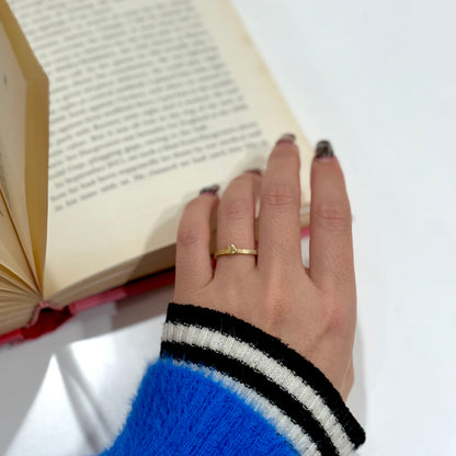 Brass heart plain ring 8