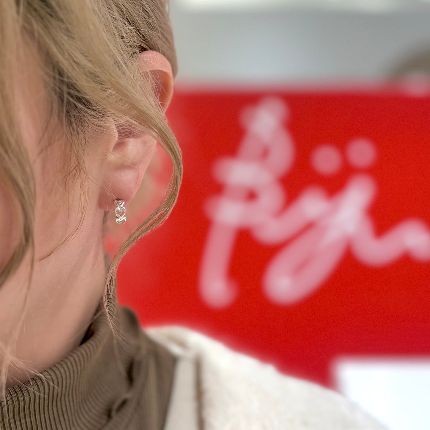 Silver925 plain pierce〈Heart〉1