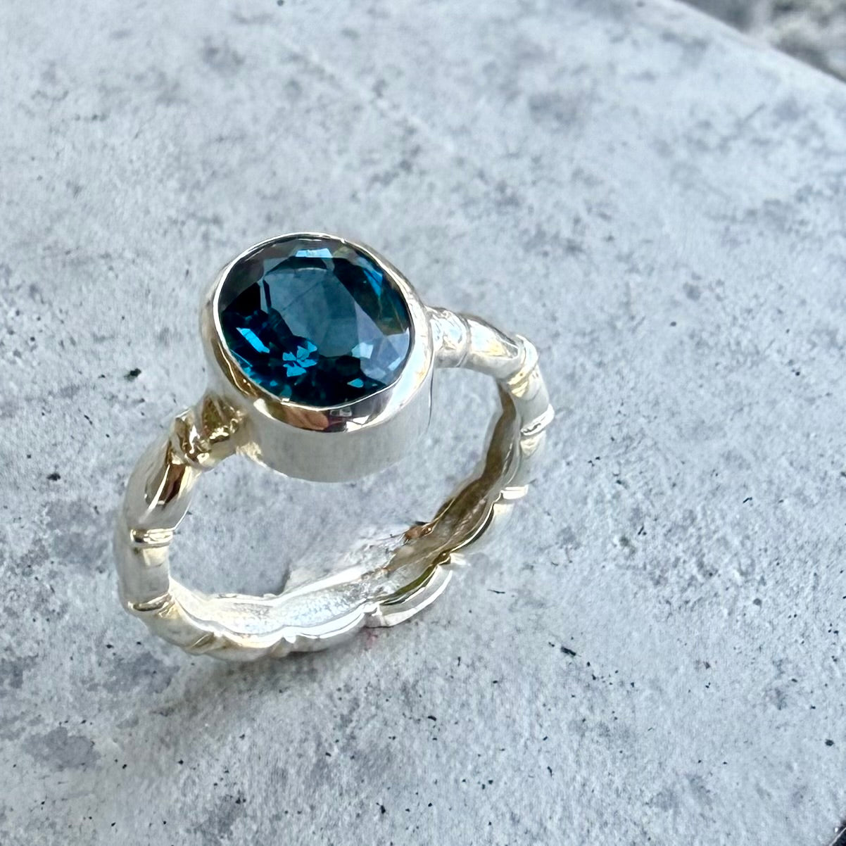 London Blue topaz ring