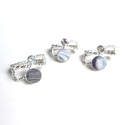 Silver925 2stone ring 11