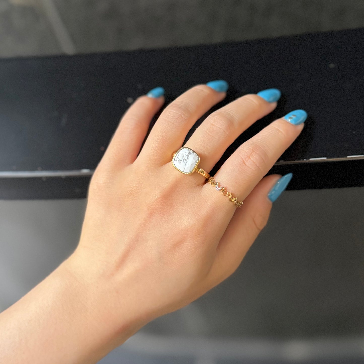 Brass design ring 15