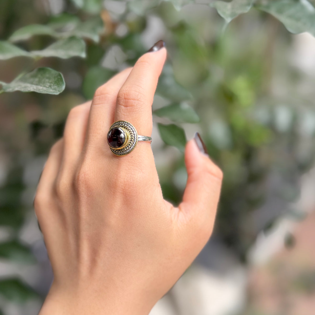 Silver925×brass design ring 22