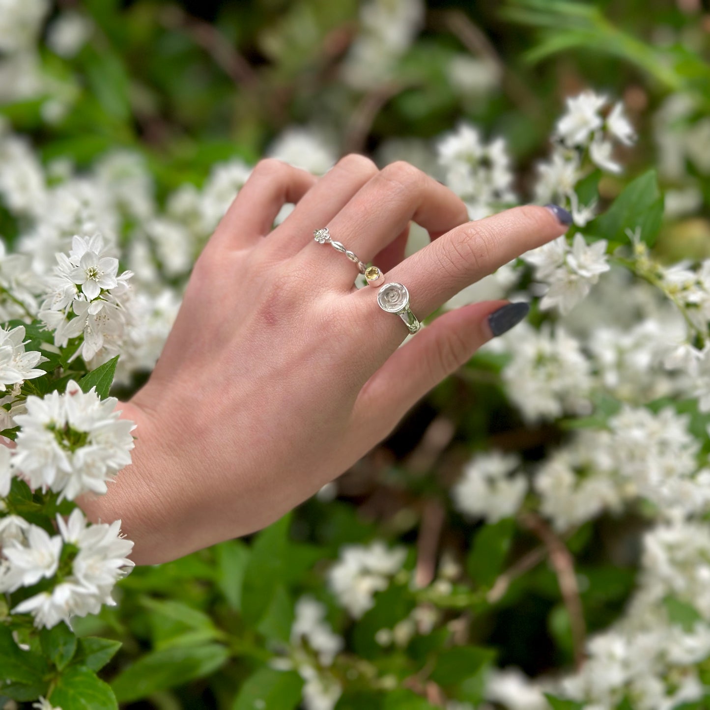 Rose design ring