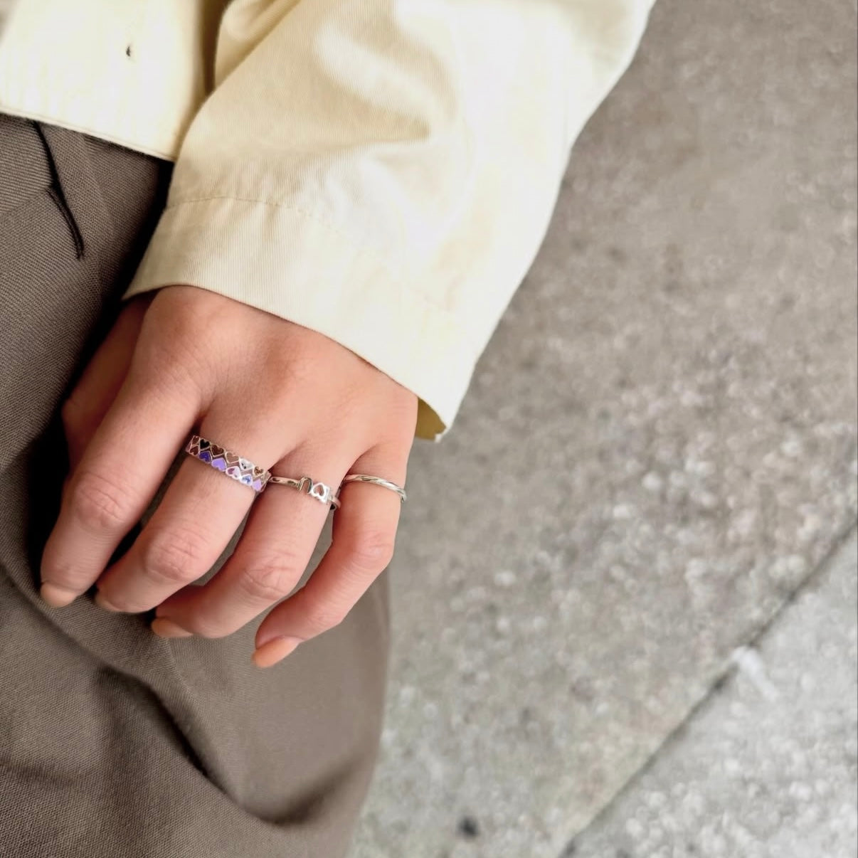 〈渋谷限定〉Heart enamel ring