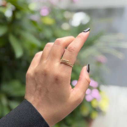 Brass Heart plain ring 17