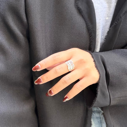 Leaf plain ring 63