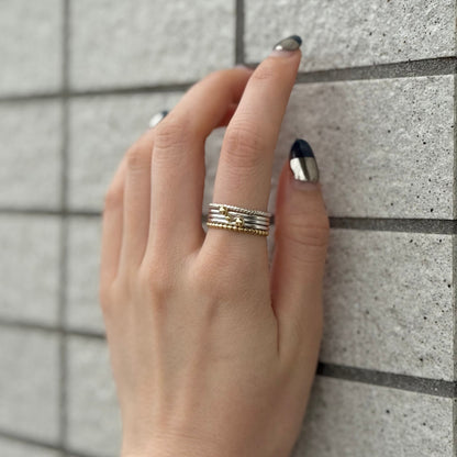 【6/21販売終了】《オンライン先行》Silver925×brass stacking plain ring