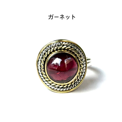 Silver925×brass design ring 22