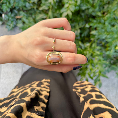 Silver925×Brass design ring 8