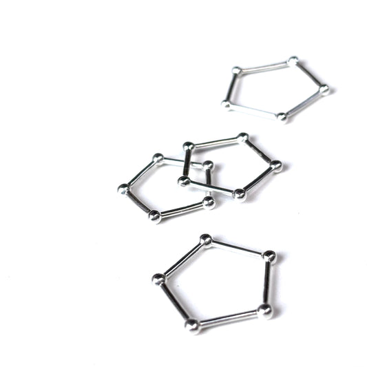 Silver925 plain ring 〈Pentagon〉