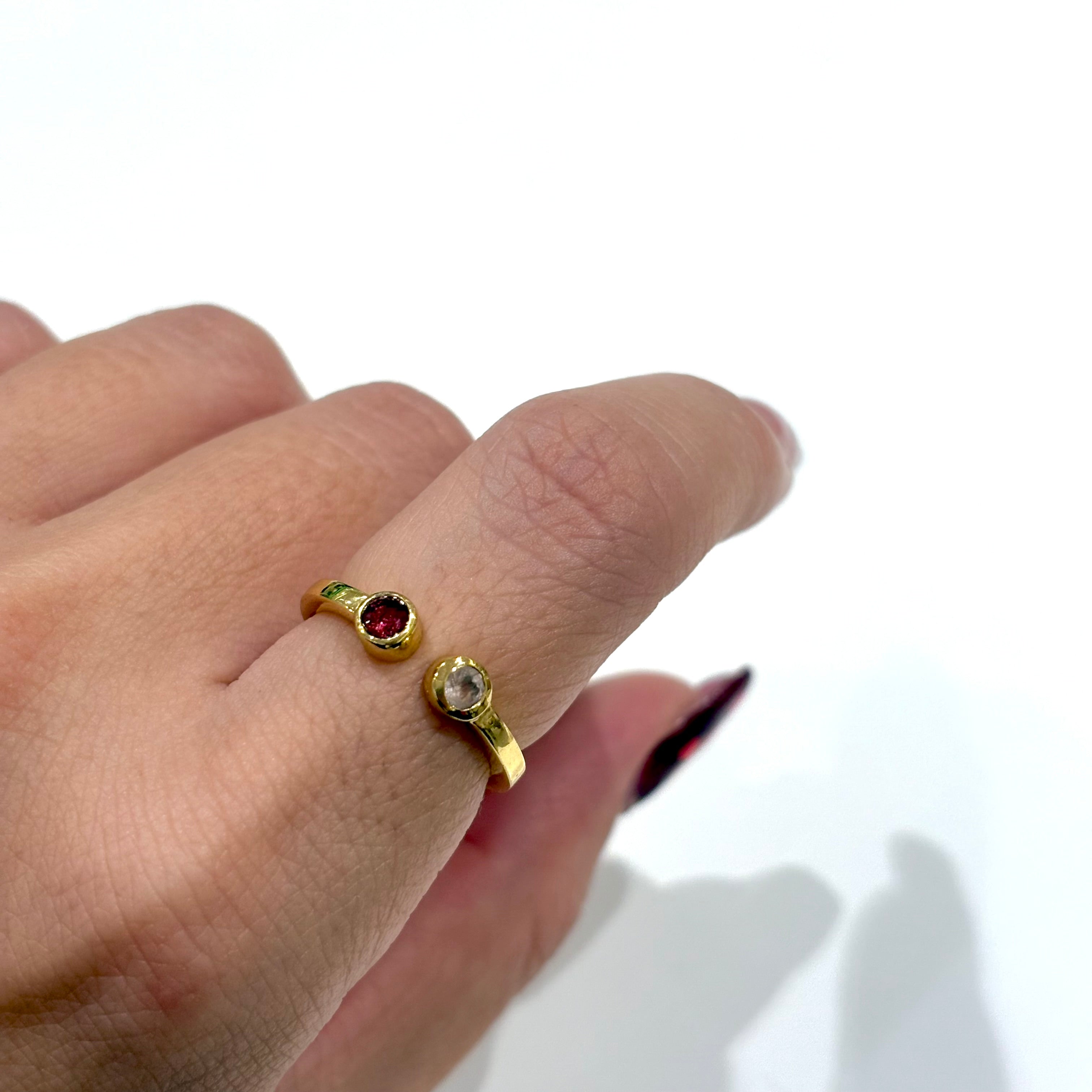 Brass 2stone ring 2 – Biju mam