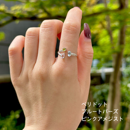 Silver925 3stone ring 5