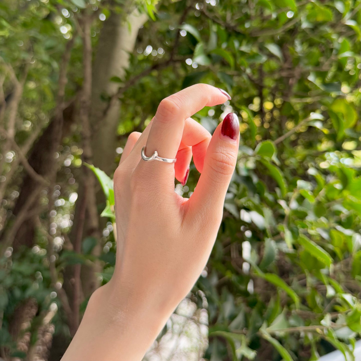 Moon plain ring 5